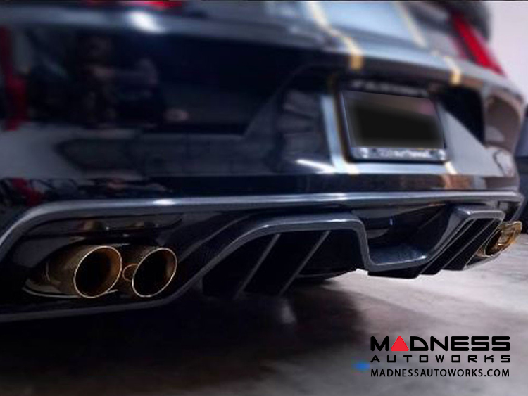 Ford Mustang Type ARQ Rear Diffuser by Anderson Composites -  Carbon Fiber - Quad Tip
